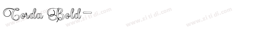 Corda Bold字体转换